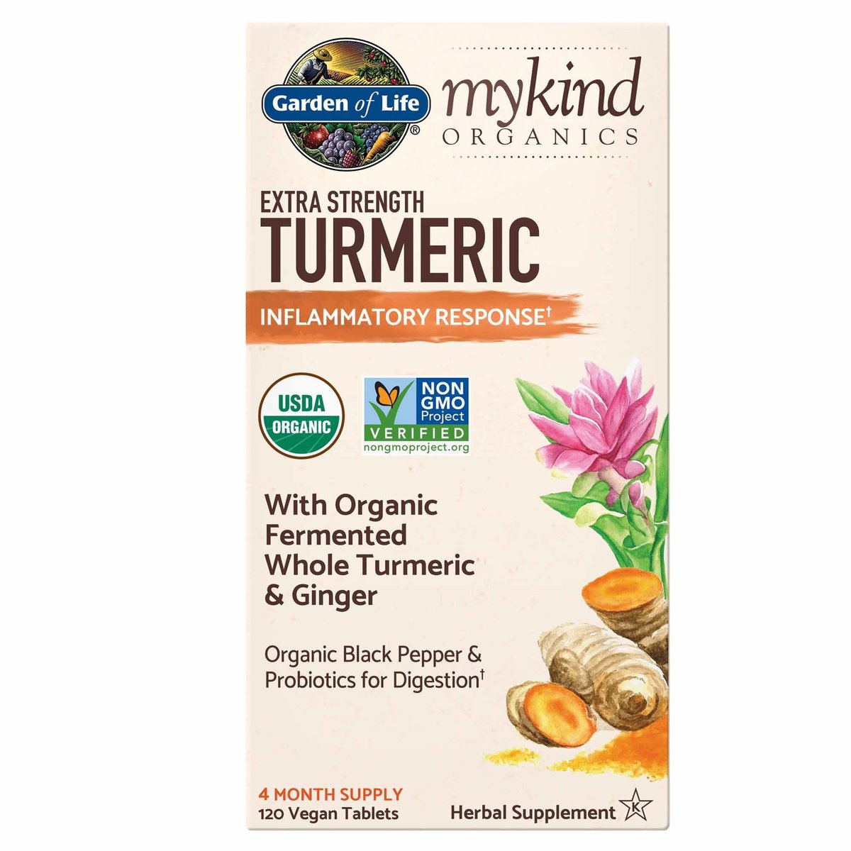 Buy mykind Organics Extra Strength Turmeric Inflammatory Response 120