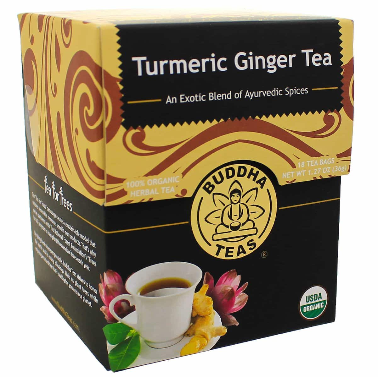 Buy Turmeric Ginger Tea 18 tea bags Online in Canada Spectrum