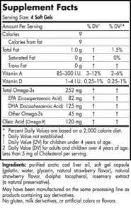 Children's DHA - Strawberry - 90 capsules - INGREDIENTS