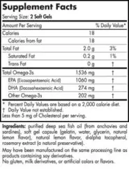 EPA Xtra - Lemon - 60 capsules - INGREDIENTS