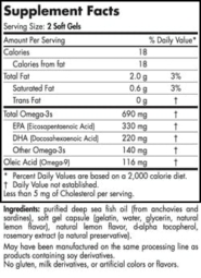 Omega-3 Formula (Lemon) - 60 capsules - INGREDIENTS