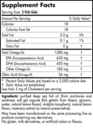 Omega-3 w/ Fish Gels - Lemon - 60 capsules - INGREDIENTS