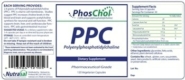PhosChol (600mg Vegetable) - 120 capsules - INGREDIENTS
