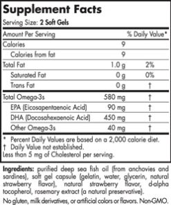 DHA Formula - Strawberry (500mg) - 180 capsules - ingredients