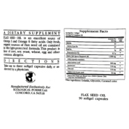 Alternative view of Organic FlaxSeed Oil 1000mg - 90 capsules