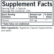 L-Taurine 325 mg Capsules - Hypo 250 ct - Image 3