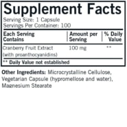 Alternative view of Super Cranberry Extract™ 100 mg Capsules - Hypo 100 ct