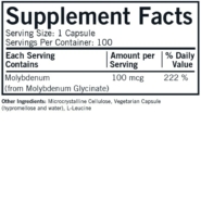 Molybdenum 100 mcg Capsules - Hypo 100 ct - Image 2
