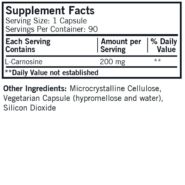 L-Carnosine 200 mg Capsules - Hypo 90 ct - Image 3
