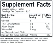 Children’s Chewable Calcium w Vitamin D-3 Chocolate Wafers 120 ct - Image 3