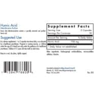 Alternative view of Humic Acid 750mg - 60 capsules