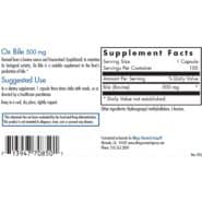 Alternative view of Ox Bile 500mg - 100 capsules