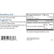 Alternative view of Pantothenic Acid - 90 capsules