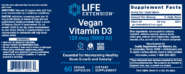 Vegan Vitamin D3 125 mcg - 60 vegcaps - Image 3