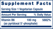 Alternative view of Pyridoxal 5-Phosphate 100mg - 60 vegcaps