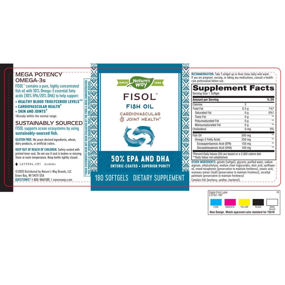 Fisol Fish Oil - 180 softgels - Image 3