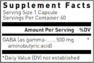 Alternative view of GABA (500mg) - 60 capsules