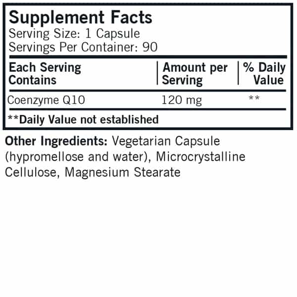 Coenzyme Q10 120 mg Capsules - Hypo 90 caps - Image 2