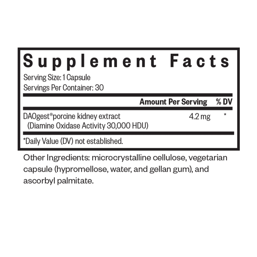 DAO Enzyme - 30 capsules (Formerly Histamine Digest ) - Image 2