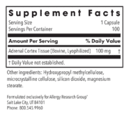 Alternative view of Adrenal Cortex Natural Glandular (100mg) - 100 capsules