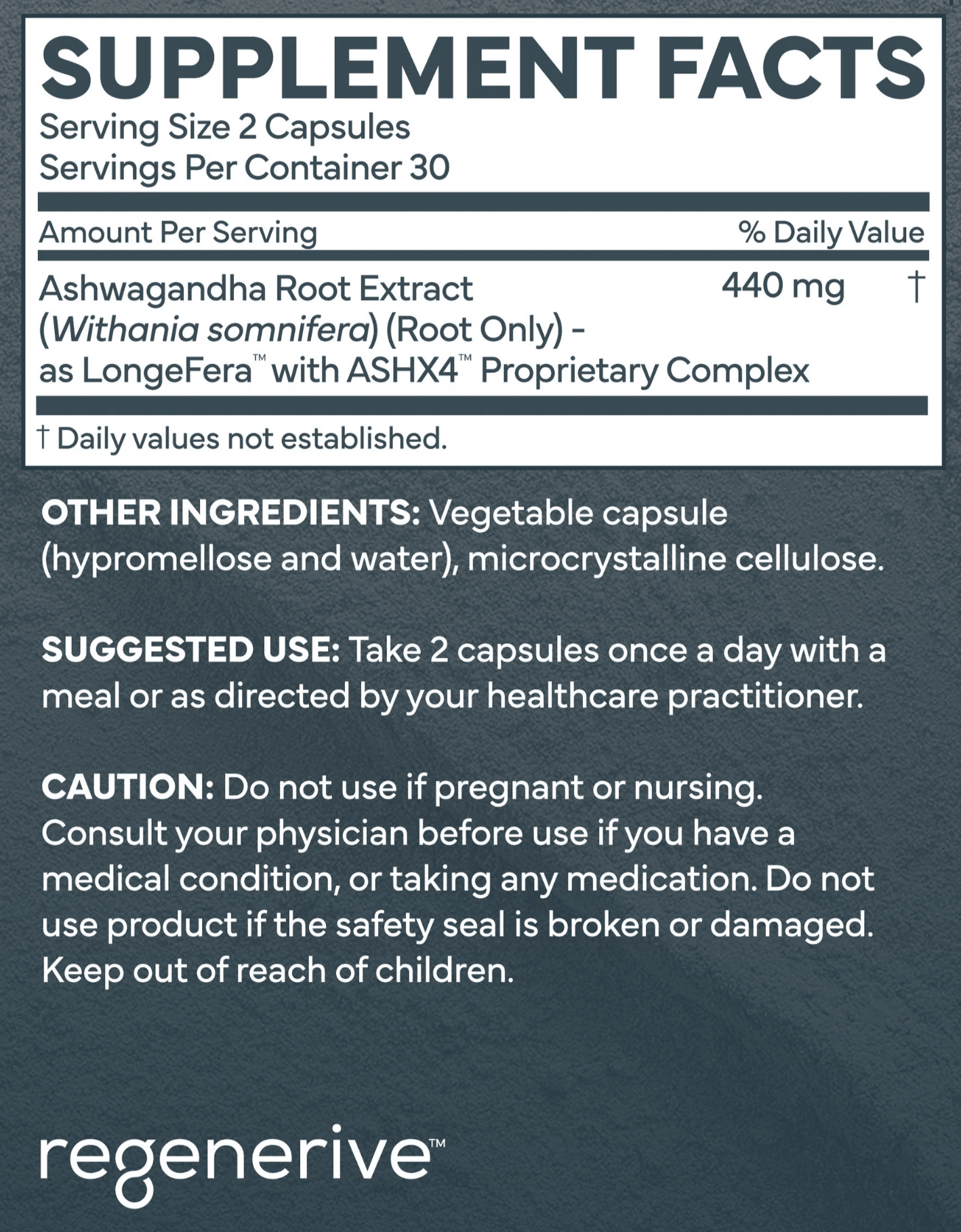 Regenerive Powered by LongeFera with the Exclusive ASHX4 Complex - 60 capsules - Image 2