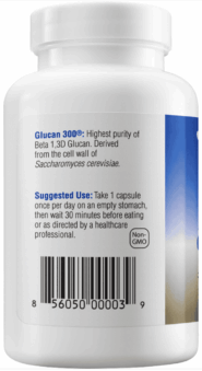 Beta 1,3D Glucan, Glucan 300® 500 mg - 30 capsules - Image 3