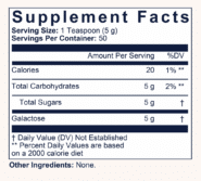Alternative view of Galactose Powder - 250 grams