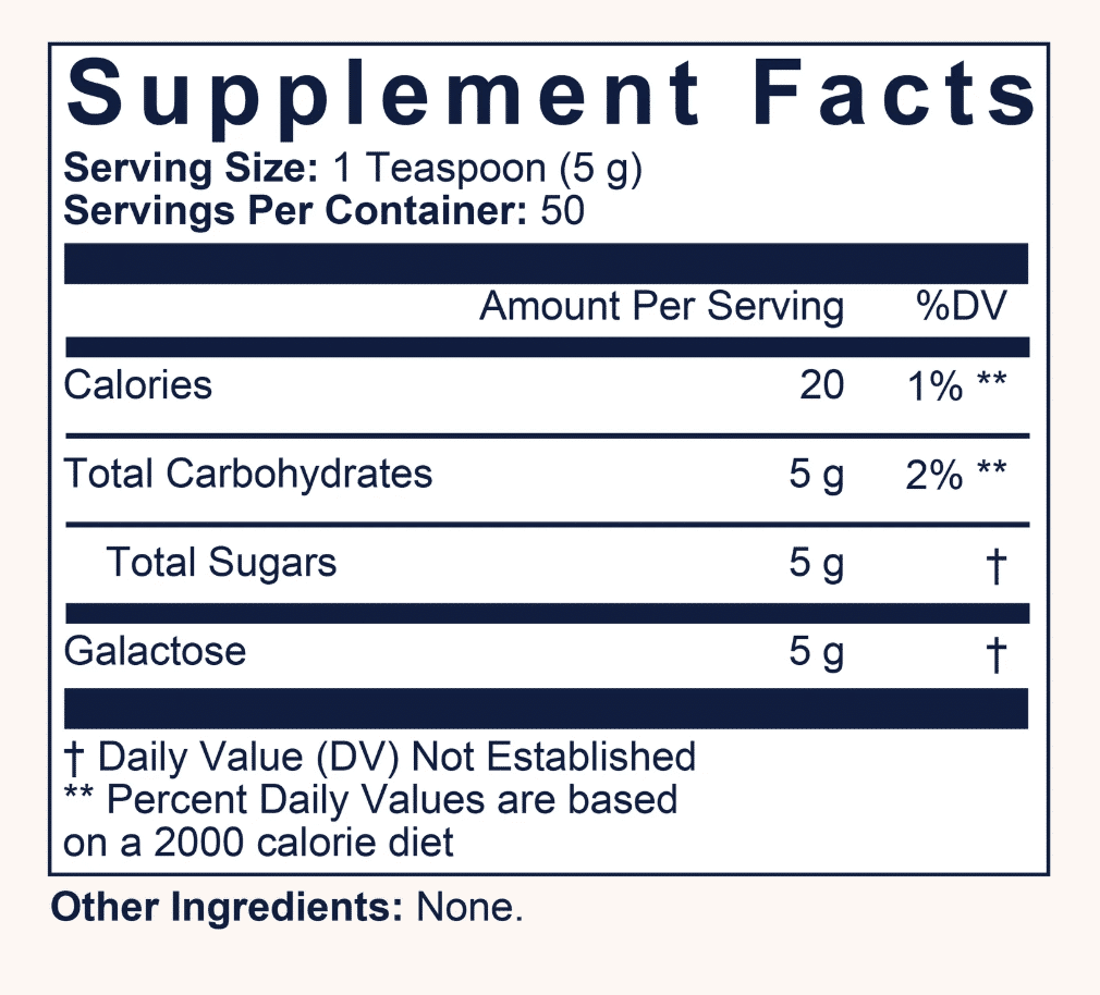 Galactose Powder - 250 grams - Image 2