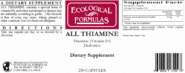 All Thiamine 50mg (Vitamin B1), 250 capsules - Image 3