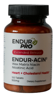 Extended Release ENDUR-ACIN® Wax Matrix Niacin (Nicotinic Acid) 500mg - 100 tablets