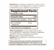 Alternative view of PepzinGI 75mg Zinc L-Carnisine - 60 Chewable tablets