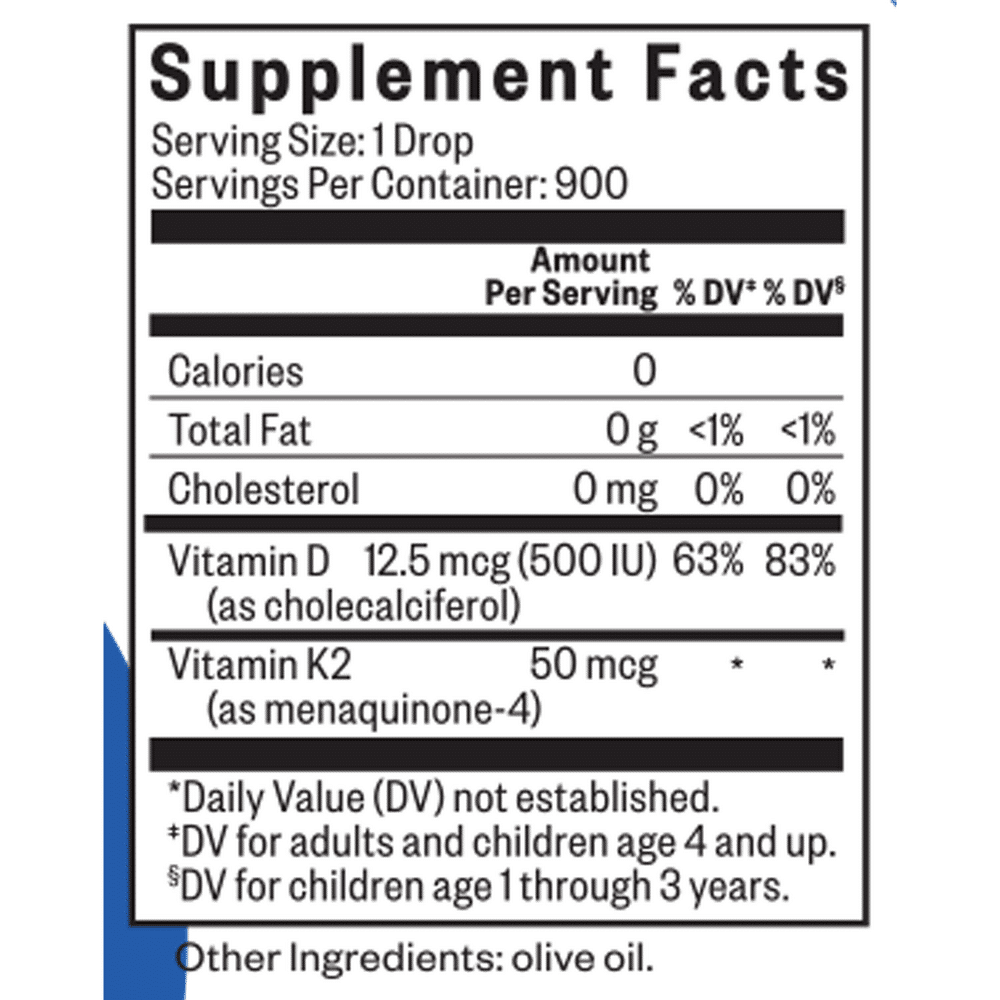 OPTIMAL VITAMIN D3 + K2 DROPS - 900 SERVINGS - Image 2
