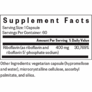 Riboflavin 400mg - 60 Capsules - Image 2