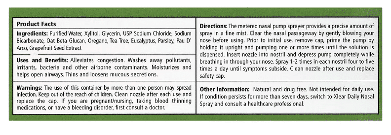 Rescue Nasal Spray with Xylitol, Fast Relief, 1.5 fl oz (45 ml) - Image 3